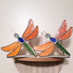 🌎Stained Glass Dragonfly decor 2 pcs